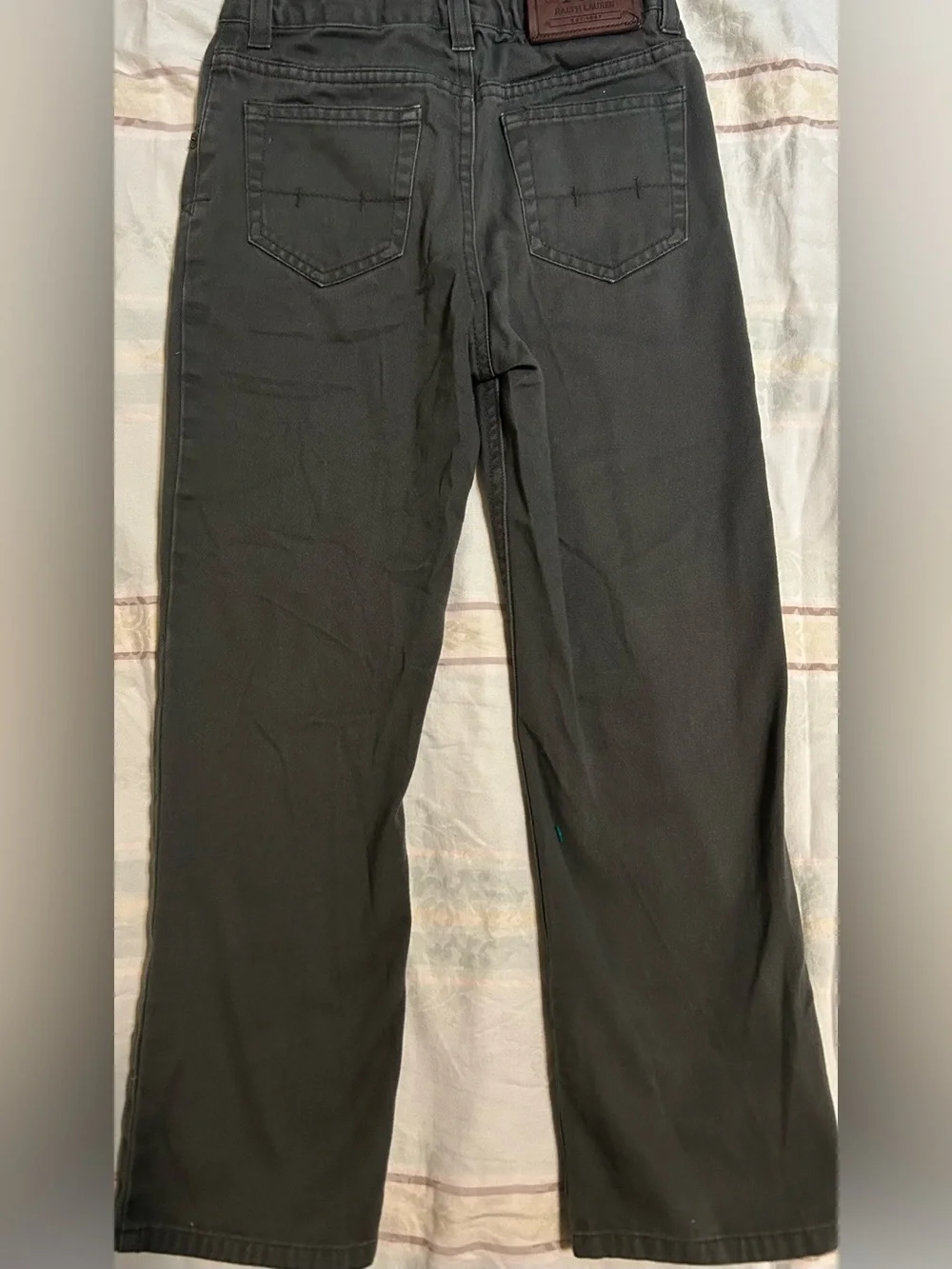 Polo Ralph Lauren Dark Green Boy’s Cotton Button-Front Jeans/Pants 6